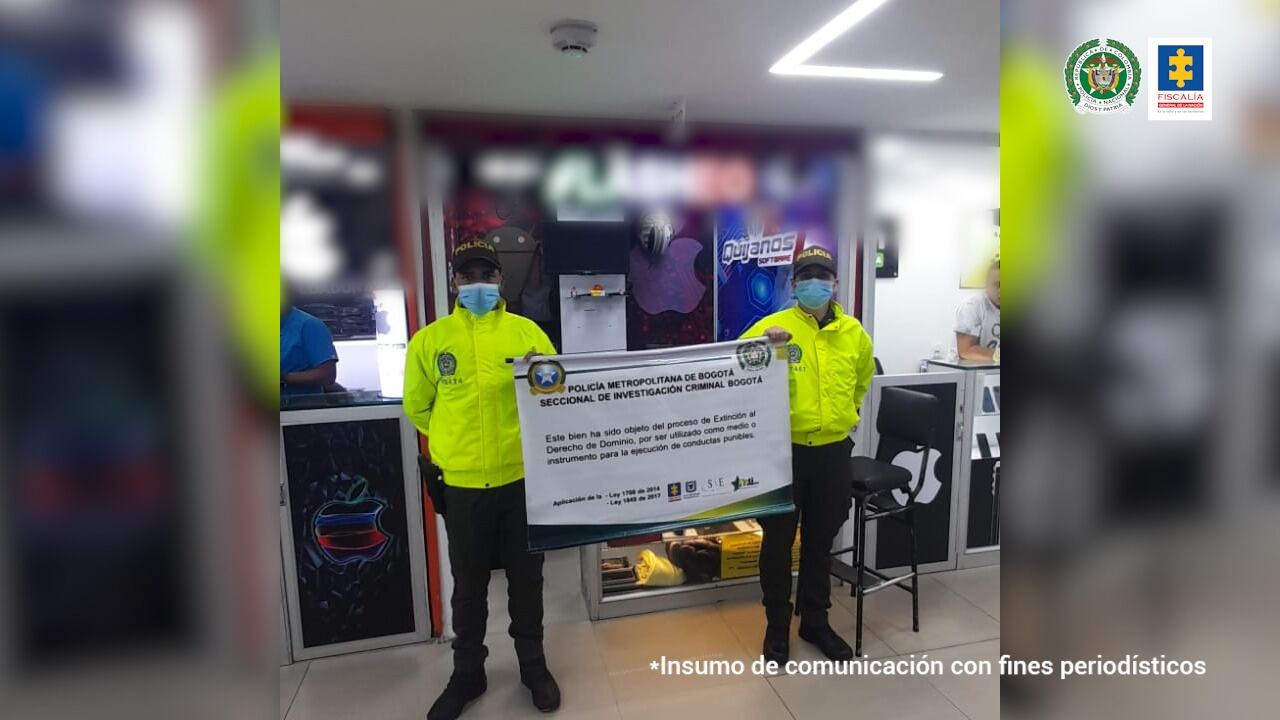 La Fiscalía ocupó las propiedades que, de acuerdo con las investigaciones, eran usadas para la comercialización de celulares robados.