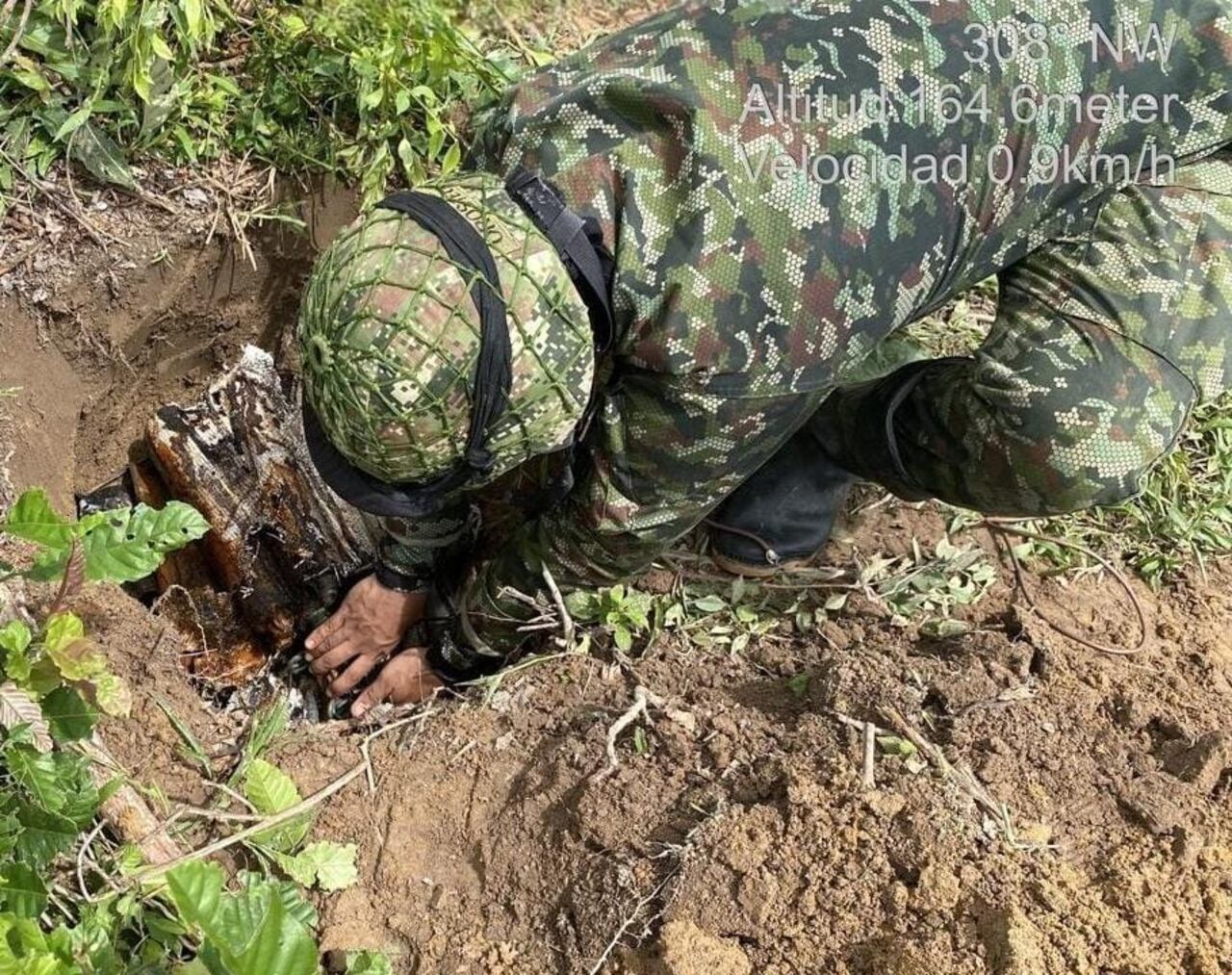 Explosivos detectados por el Ejército en Arauca.