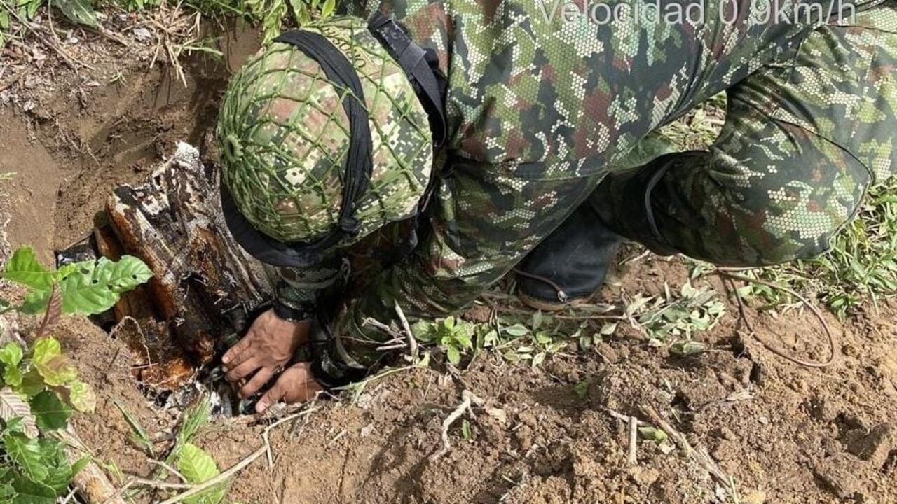 Explosivos detectados por el Ejército en Arauca.