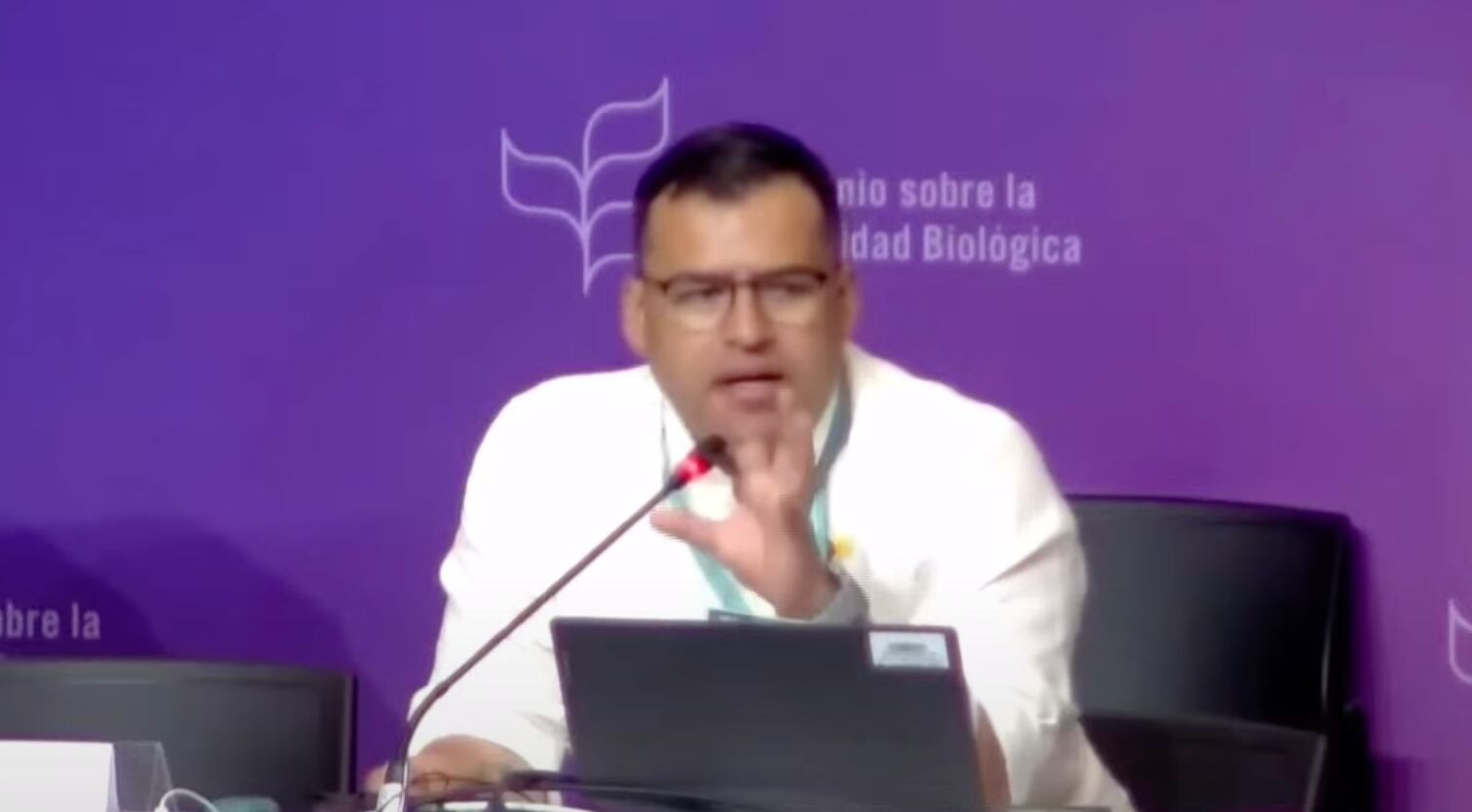 Jaime Raúl Salamanca en la COP16.