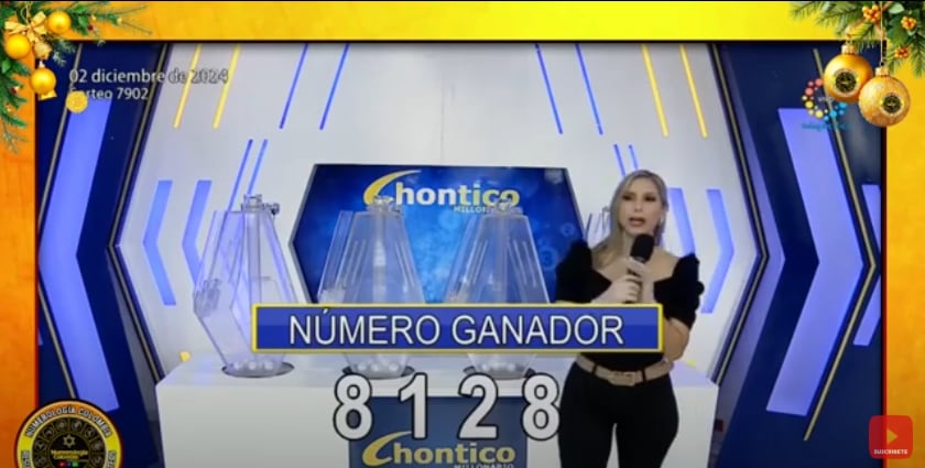 Lotería Chontico, resultados del sorteo 7902 del 2 de diciembre de 2024