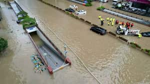Inundaciones en Fuzhou tras el tifón Doksuri.