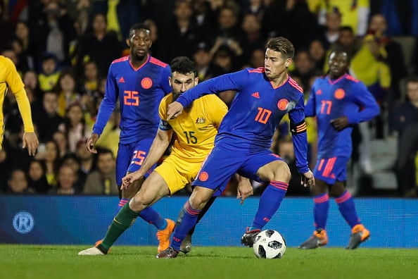 Colombia vs. Australia en la previa del Mundial de Rusia 2018