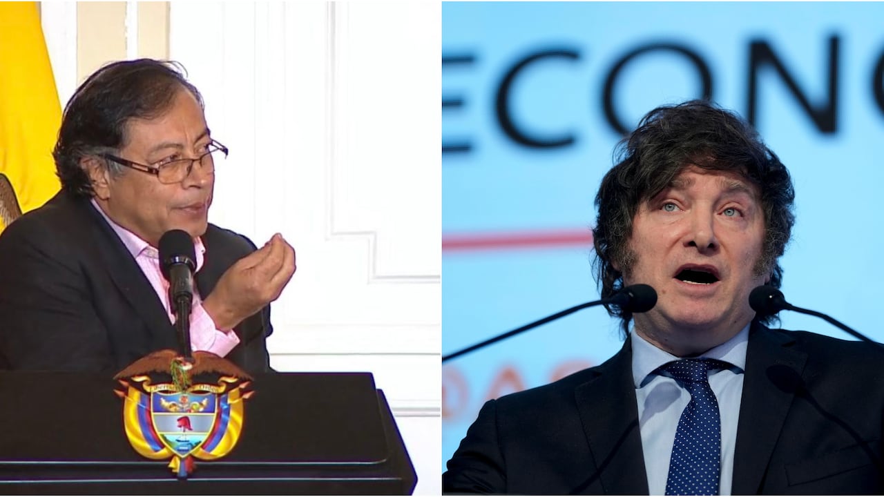 Presidente Gustavo Petro y Javier Milei