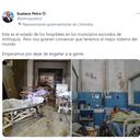 El presidente Petro borró el trino pocos minutos después de publicar las imágenes falsas.