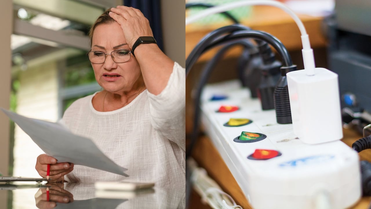 Imagen de referencia de mujer preocupada por la factura de energía.