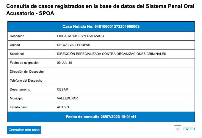 En los sistemas judiciales le figuran al reconocido empresario de petróleos Hernando Silva Bickenbach, investigaciones relacionadas con Bacrim.