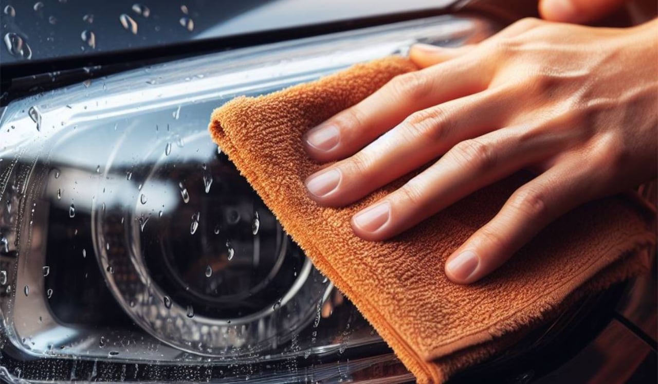 Limpiar los faros del carro ayuda a prevenir accidentes.