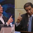 Gustavo Petro (izquierda), senador y precandidato presidencial; José Félix Lafaurie, presidente de Fedegan.