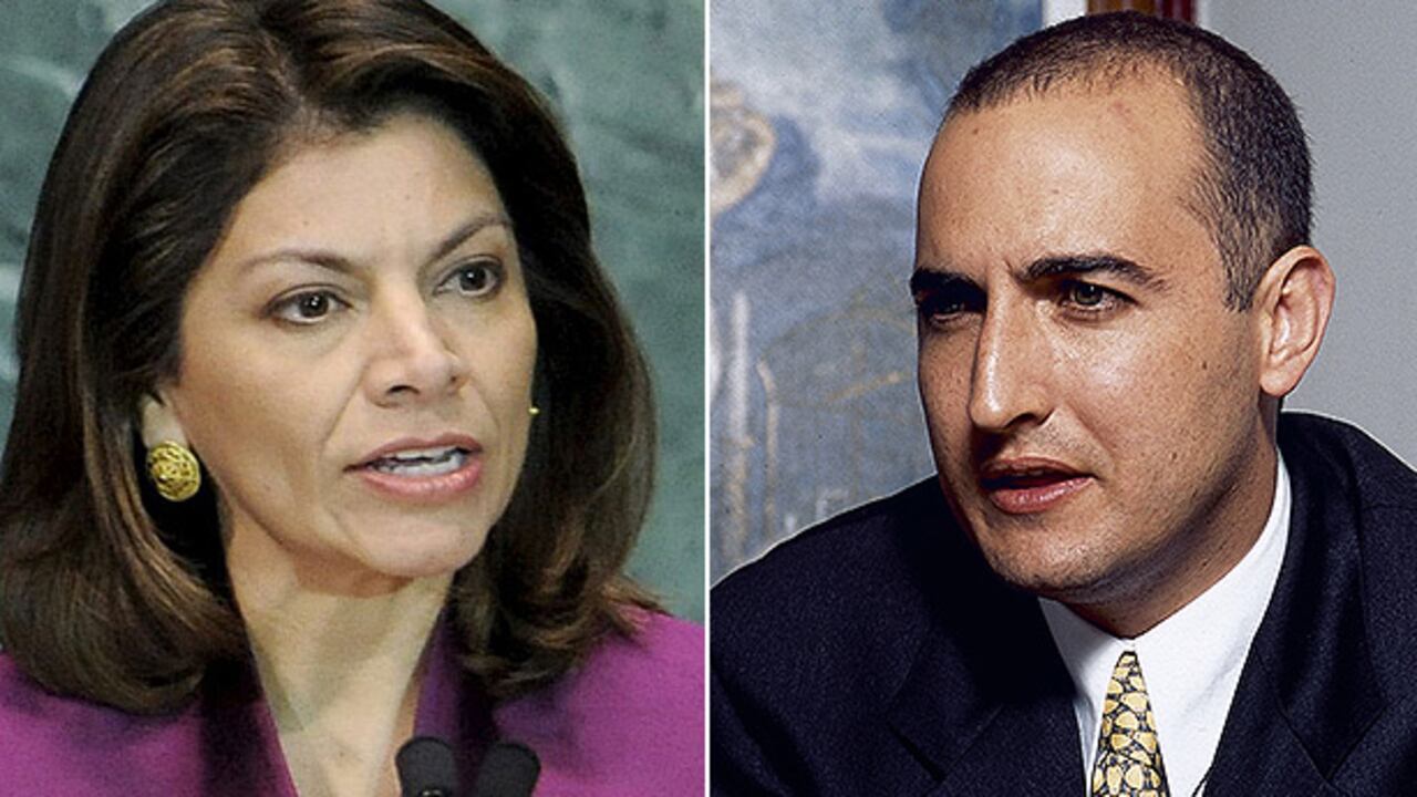 La presidenta de Costa Rica, Laura Chinchilla, y el empresario colombiano Ricardo Morales.