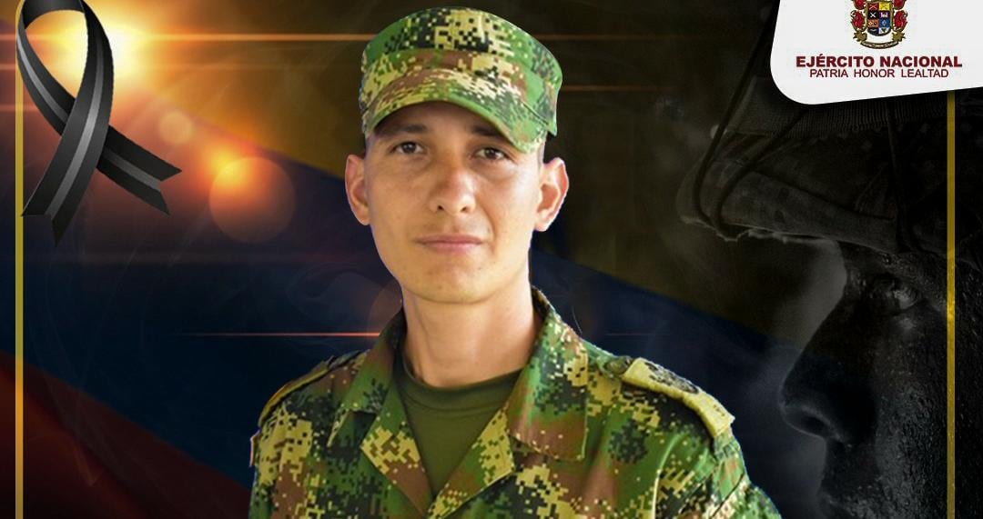 Soldado profesional Jhon Jairo Cuéllar Llanos, con 14 años al servicio del Ejército Nacional.