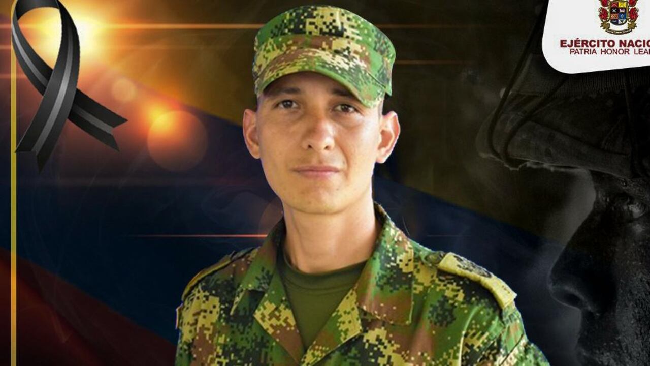 Soldado profesional Jhon Jairo Cuéllar Llanos, con 14 años al servicio del Ejército Nacional.