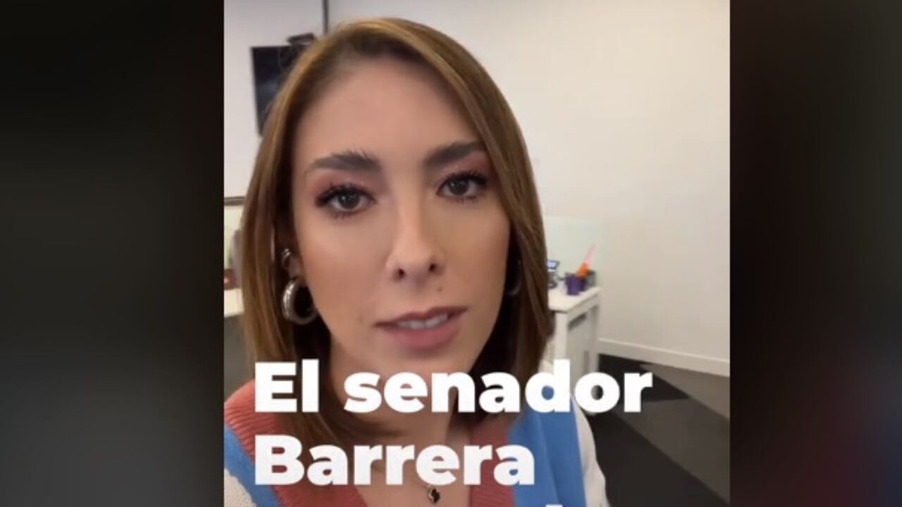 Juanita Gómez entrevista al senador Alirio Barrera y le pregunta si volvería a llevar a Pasaporte, uno de sus caballos, al Congreso.