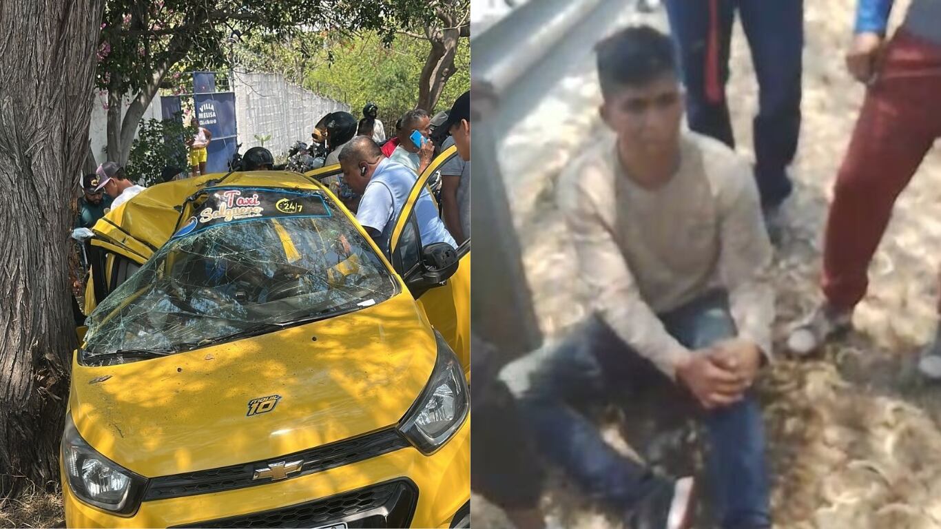 El accidente ocurrió en la Troncal del Caribe, cerca de la entrada de la terminal aérea.