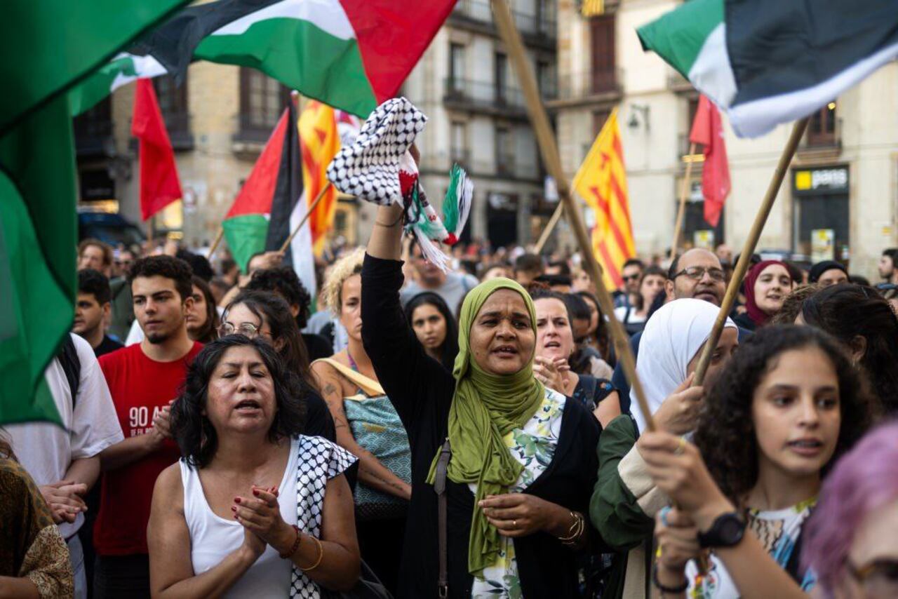 Protestas en Barcelona a favor de la causa Palestina