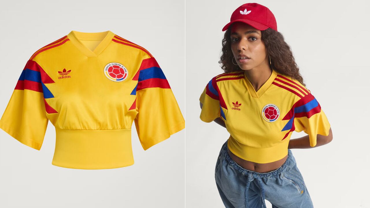 Camiseta retro Selección Colombia para dama no tiene el mismo corte que la de hombre