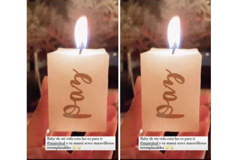 Carolina Cruz le dedica vela a Mauricio Leal