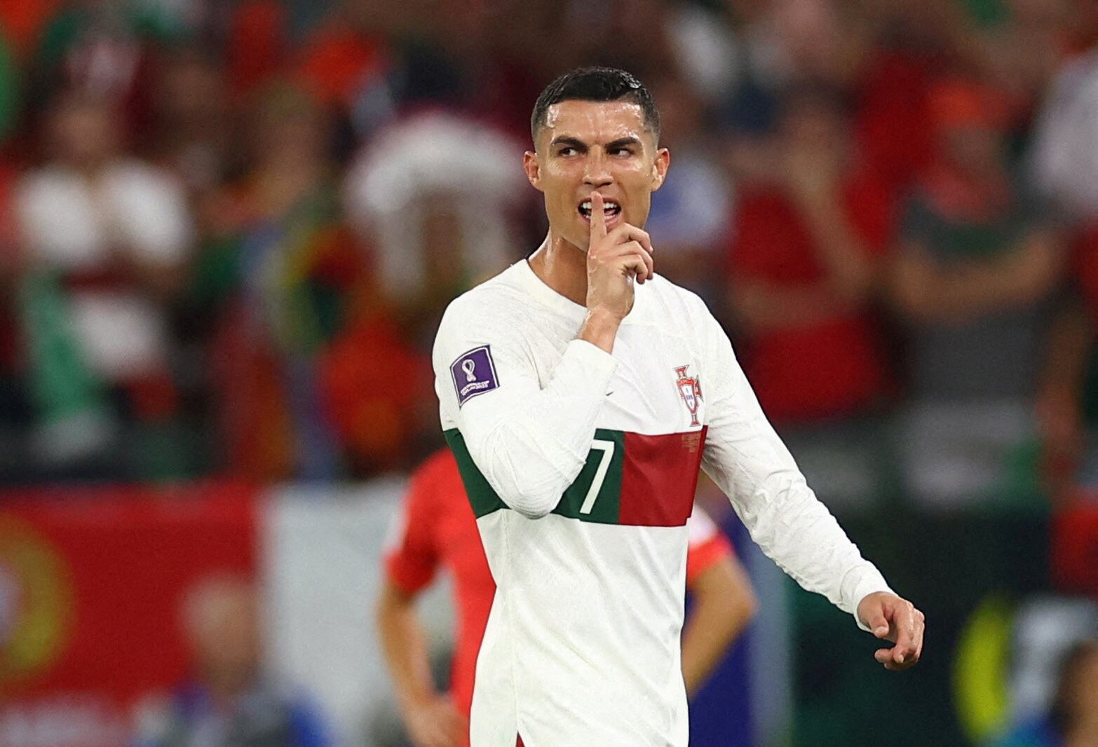 Cristiano Ronaldo en el juego de Portugal y Corea del Sur.