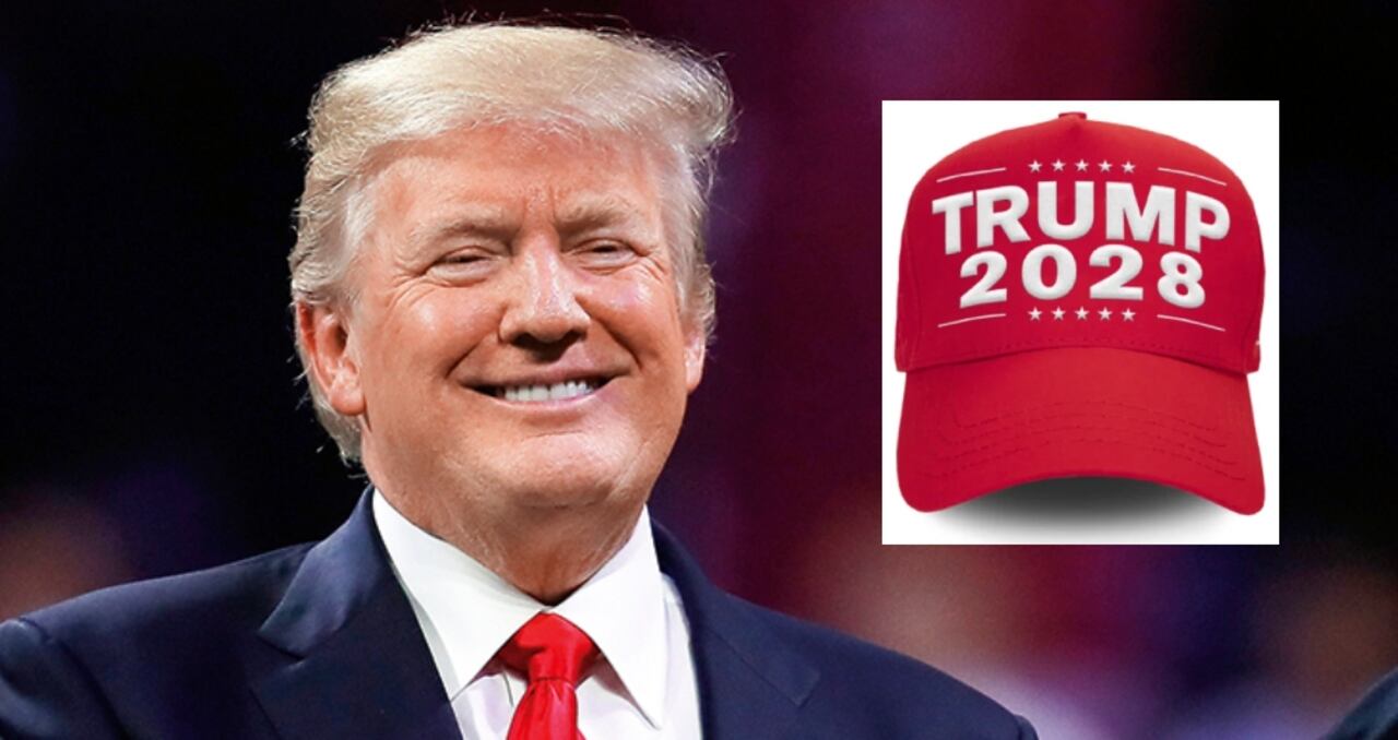 Donald Trump vende gorras con el lema 'Trump 2028'