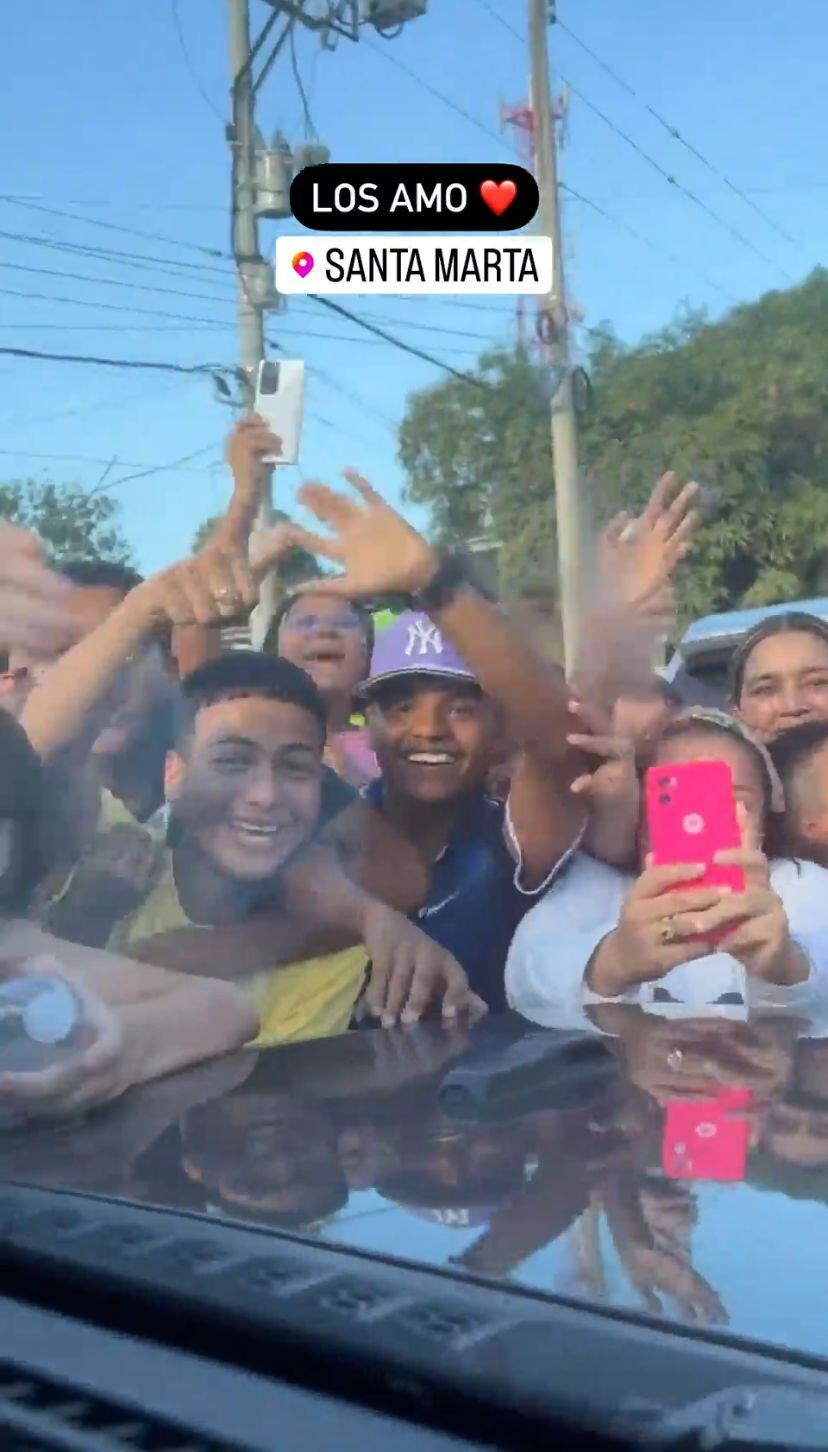 Andrea Valdiri llegó a Santa Marta y causó revuelo