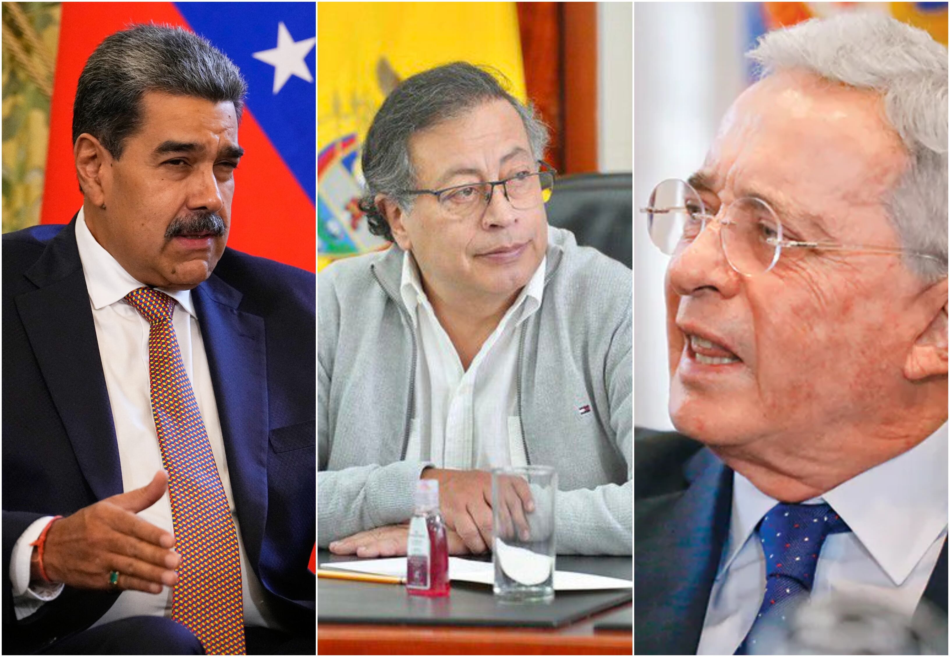 Nicolás Maduro, Gustavo Petro y Álvaro Uribe