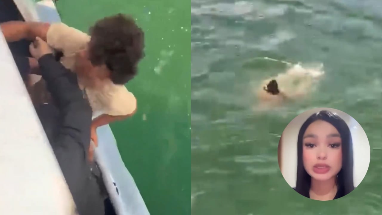 Este es el momento en el que el joven se tiró al agua y la mujer que habló después de lo ocurrido.