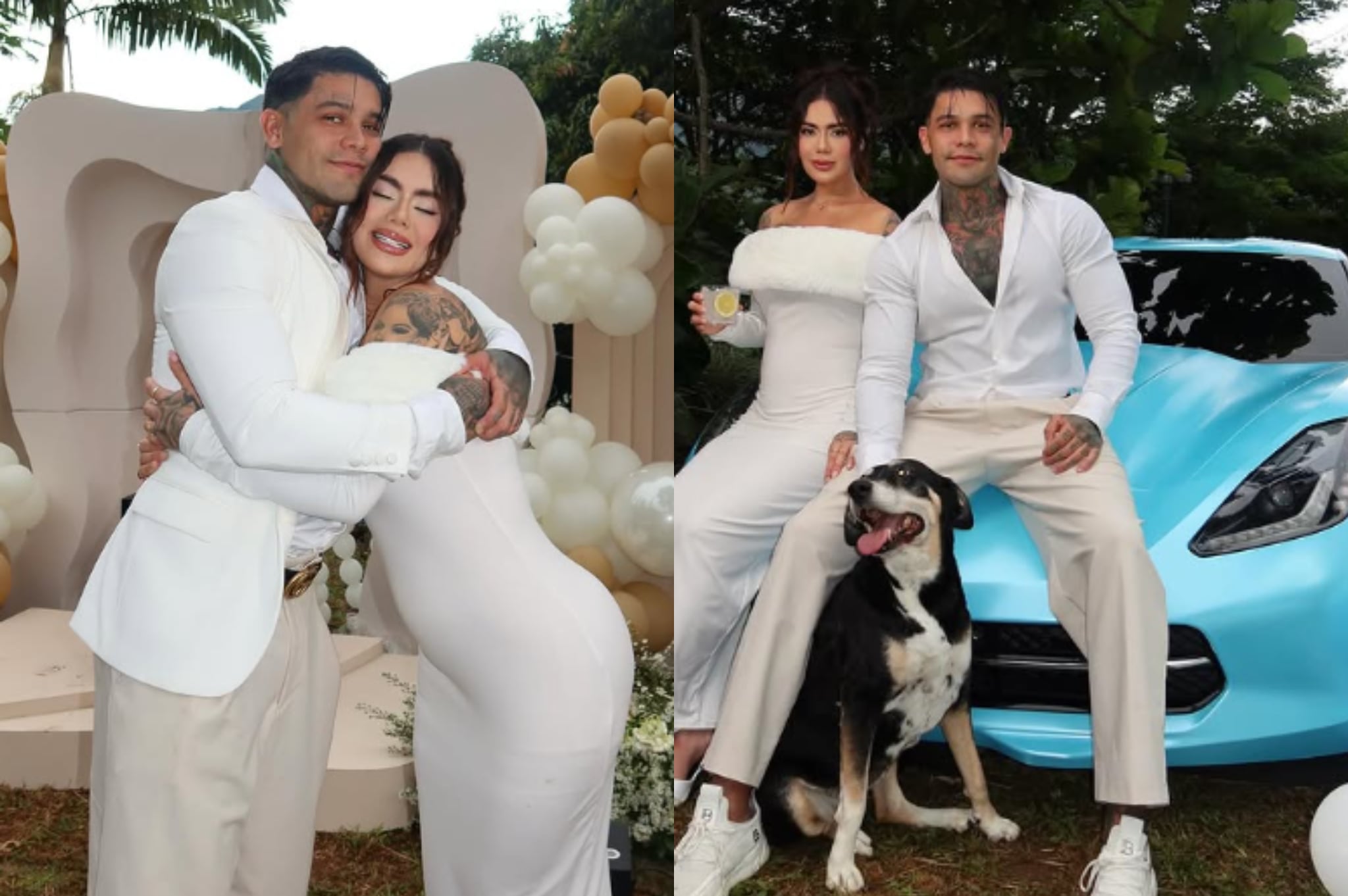 Yeferson Cossio le regaló un auto deportivo a su hermana Cintia por su embarazo