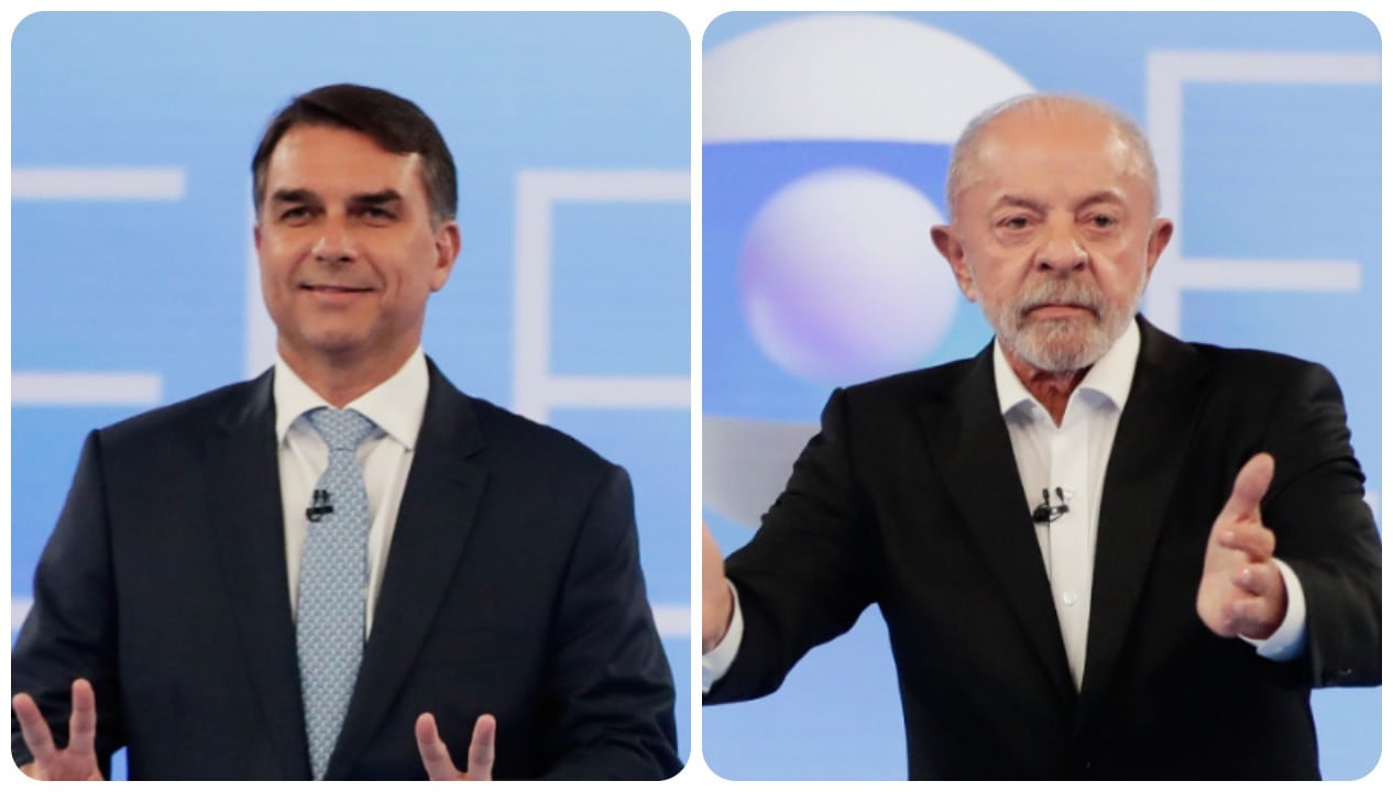 Flávio Bolsonaro y Luiz Inácio Lula da Silva se disputan la presidencia de Brasil.