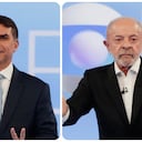 Flávio Bolsonaro y Luiz Inácio Lula da Silva se disputan la presidencia de Brasil.