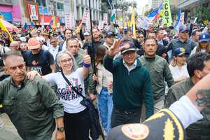 Presidente Gustavo Petro en la marcha del día del trabajo 1 de mayo