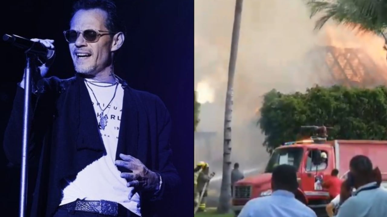 Incendio de mansión de Marc Anthony en República Dominicana.