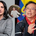 María Fernanda Cabal, el presidente Petro y el cuadro que estará en la Casa de Nariño.
