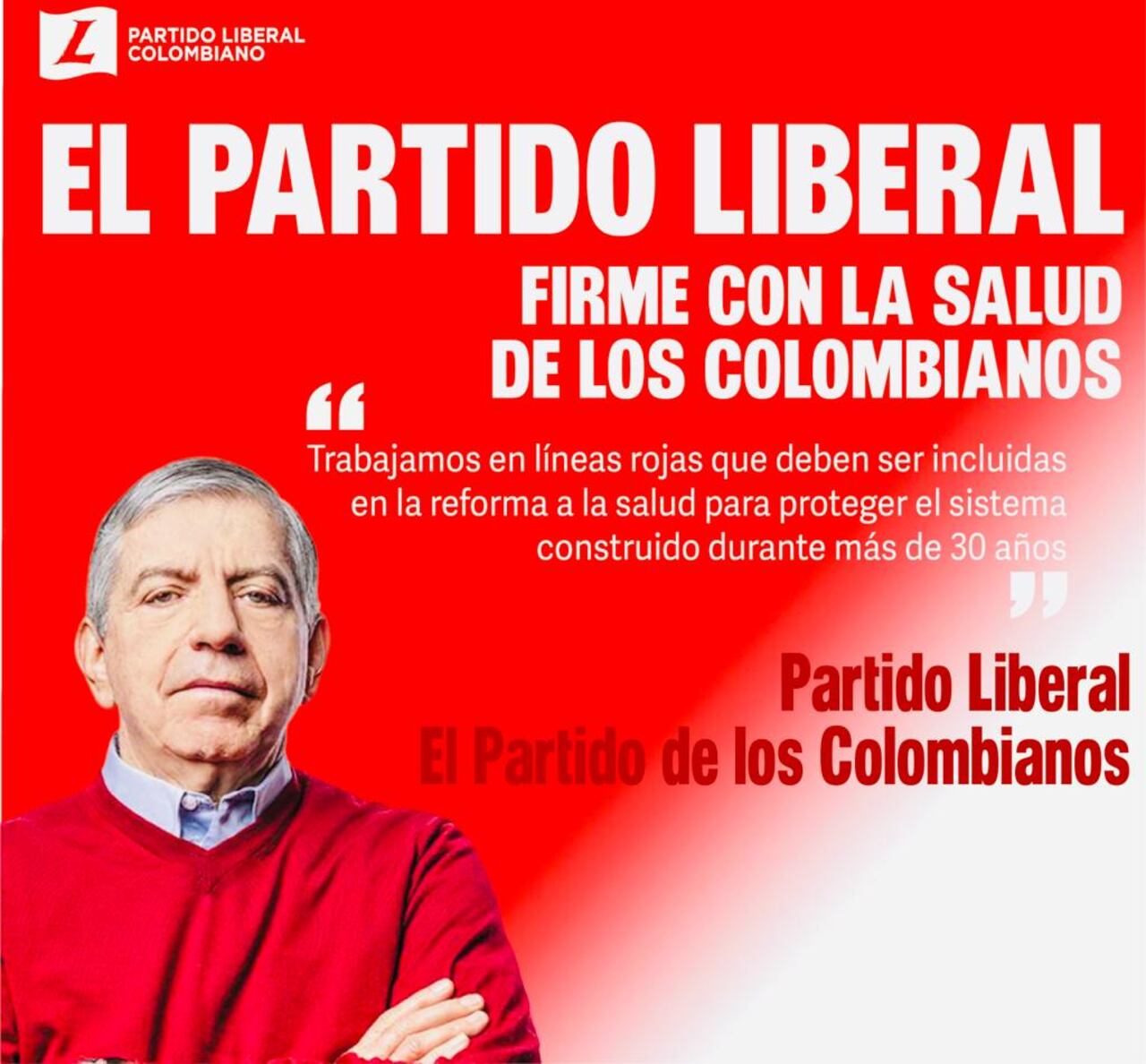 César Gaviria, líder del Partido Liberal, propone construir sobre lo construido.