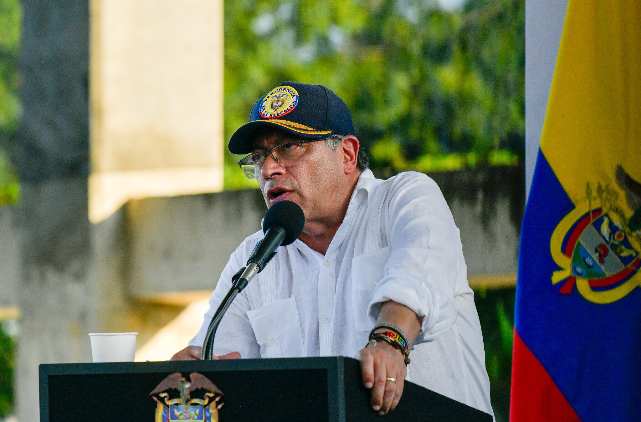 El presidente Gustavo Petro participó de un evento de entrega de tierras en Santa Bárbara de Pinto, Magdalena.