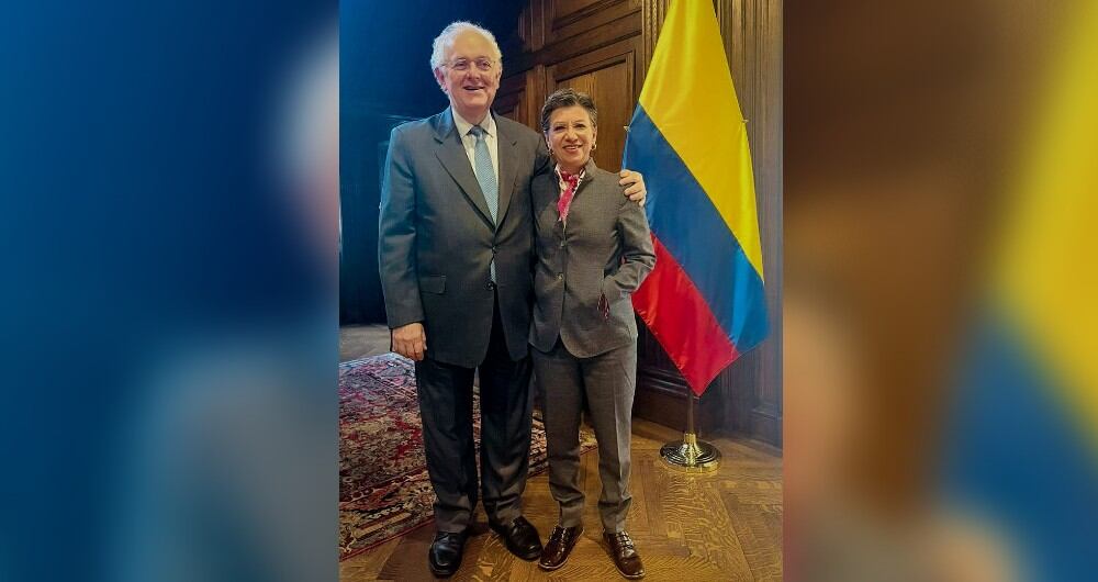 Claudia López y el ministro de Hacienda, José Antonio Ocampo