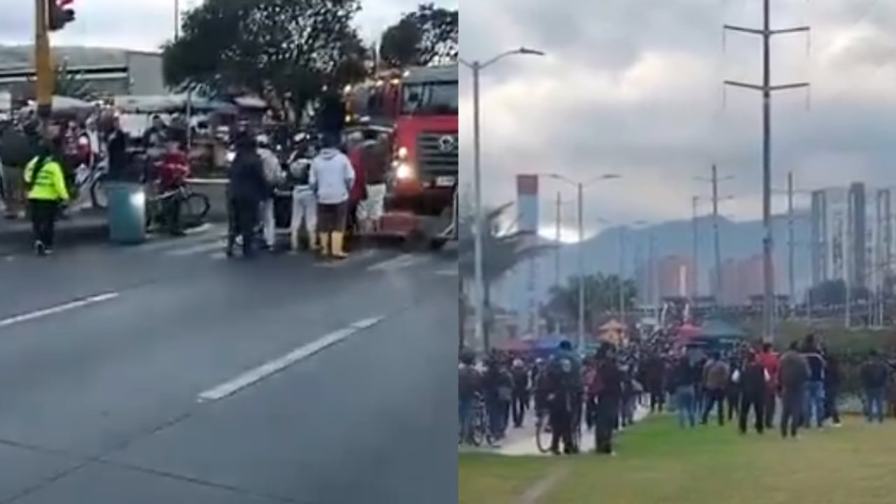 Las manifestaciones en la autopista Sur causaron complicaciones en las vías de Bogotá.