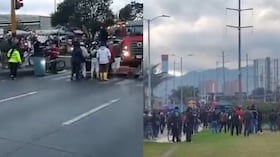 Manifestaciones en la Autopista Sur