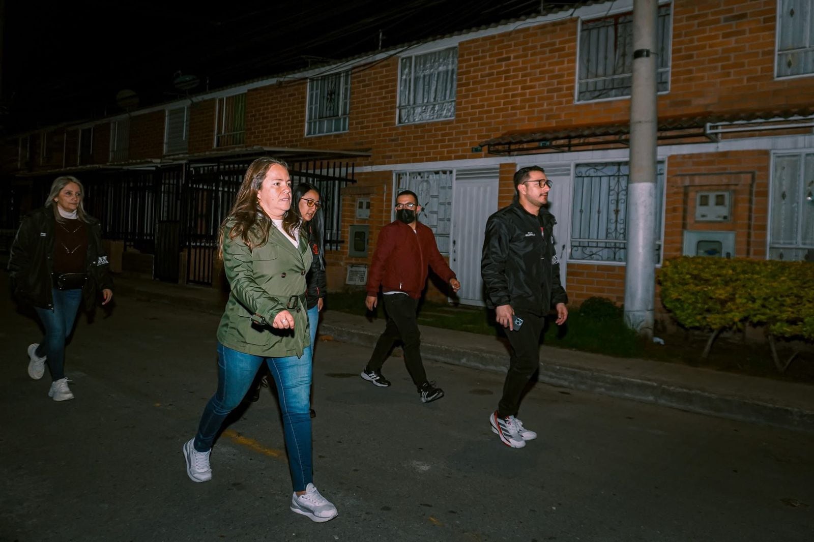 La alcaldesa de Funza, Jeimmy Villamil, durante los operativos.