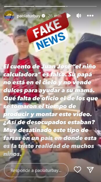 La exreina dejó un duro mensaje a los "seudoinfluencers" del video. Foto: Instagram @paolaturbay.