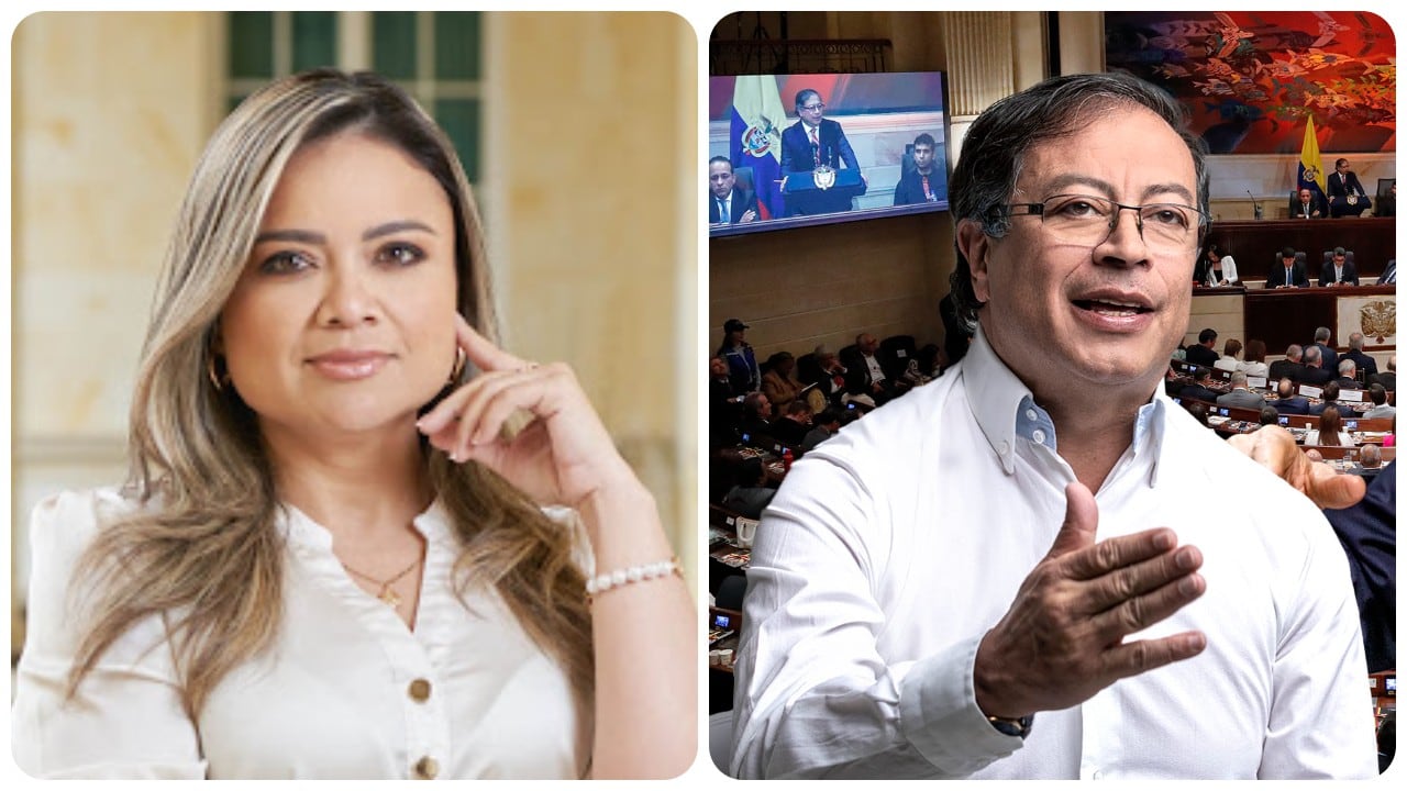 Lina Garrido y Gustavo Petro.