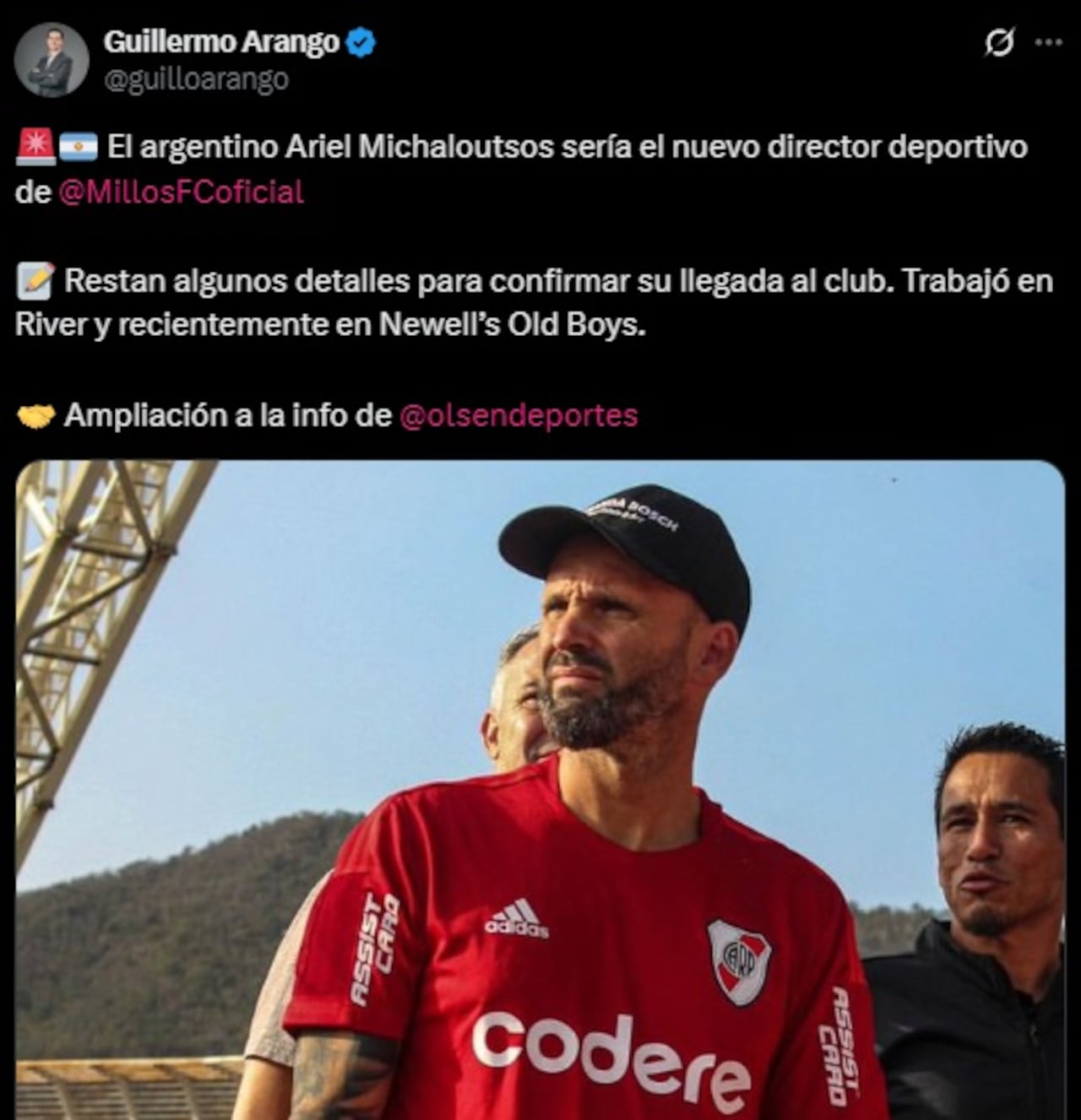 Pantallazo X: @guilloarango