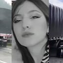 En los costados de la imagen, pantallazos del accidente. En el centro de la foto, Gabriela Peña Gómez, la mujer que murió
