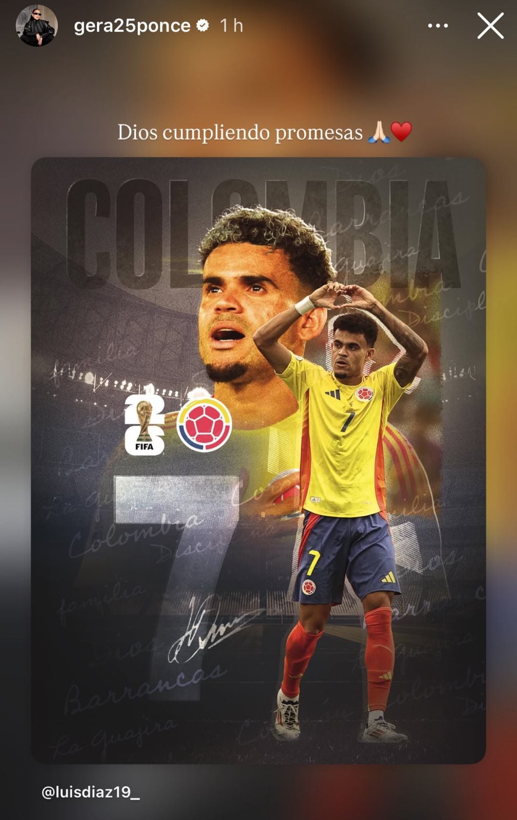 La esposa de Luis Díaz reaccionó luego de que fuera convocado por la Selección Colombia para el Mundial 2026.