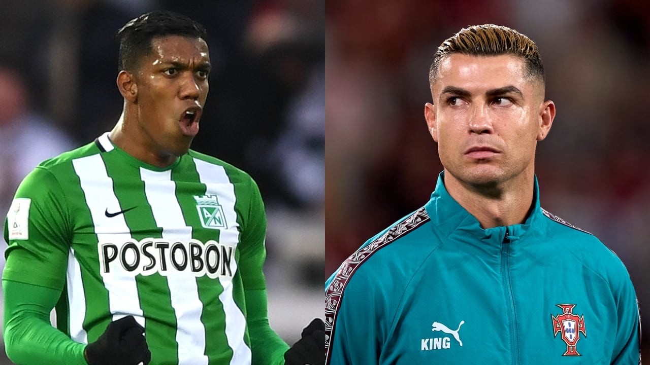 Orlando Berrío y Cristiano Ronaldo.