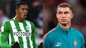 Orlando Berrío y Cristiano Ronaldo.