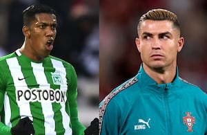 Orlando Berrío y Cristiano Ronaldo.