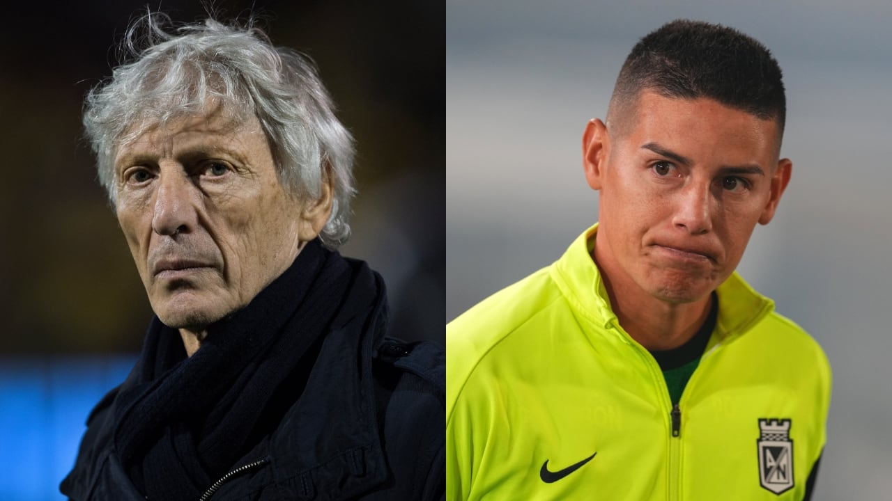 José Néstor Pékerman y James Rodríguez.