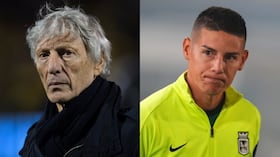 José Néstor Pékerman y James Rodríguez.