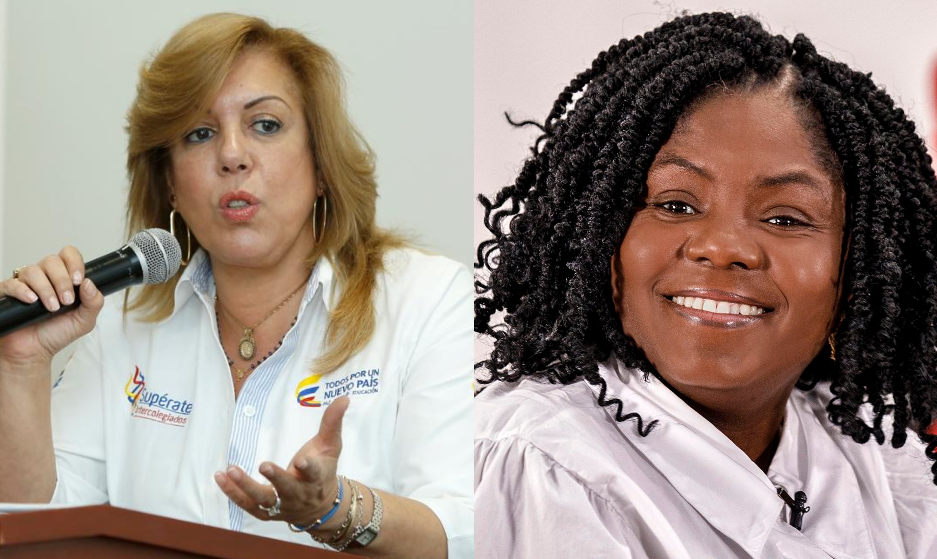 La gobernadora del Valle, Clara Luz Roldán, y la vicepresidenta Francia Márquez.