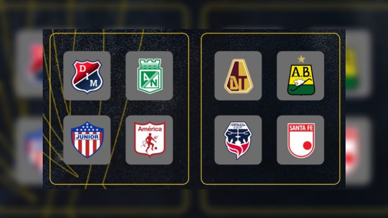 Liga BetPlay 2025-II - Logos de los ocho finalistas